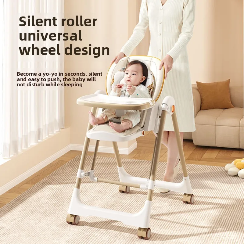

Foldable Baby High Chair Portable Feeding Seat Multifunctional Toddler Dining Chair for Home Use Sitting Training and Daily Meal