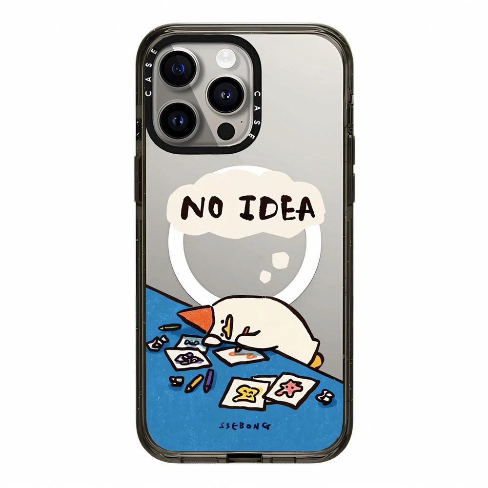 Акриловый чехол MagSafe с милым мультяшным декадентским утенком для iPhone 17, 16, 15, 14, 13, 12, 12 Pro, противоударный чехол с магнитной беспроводной зарядкой