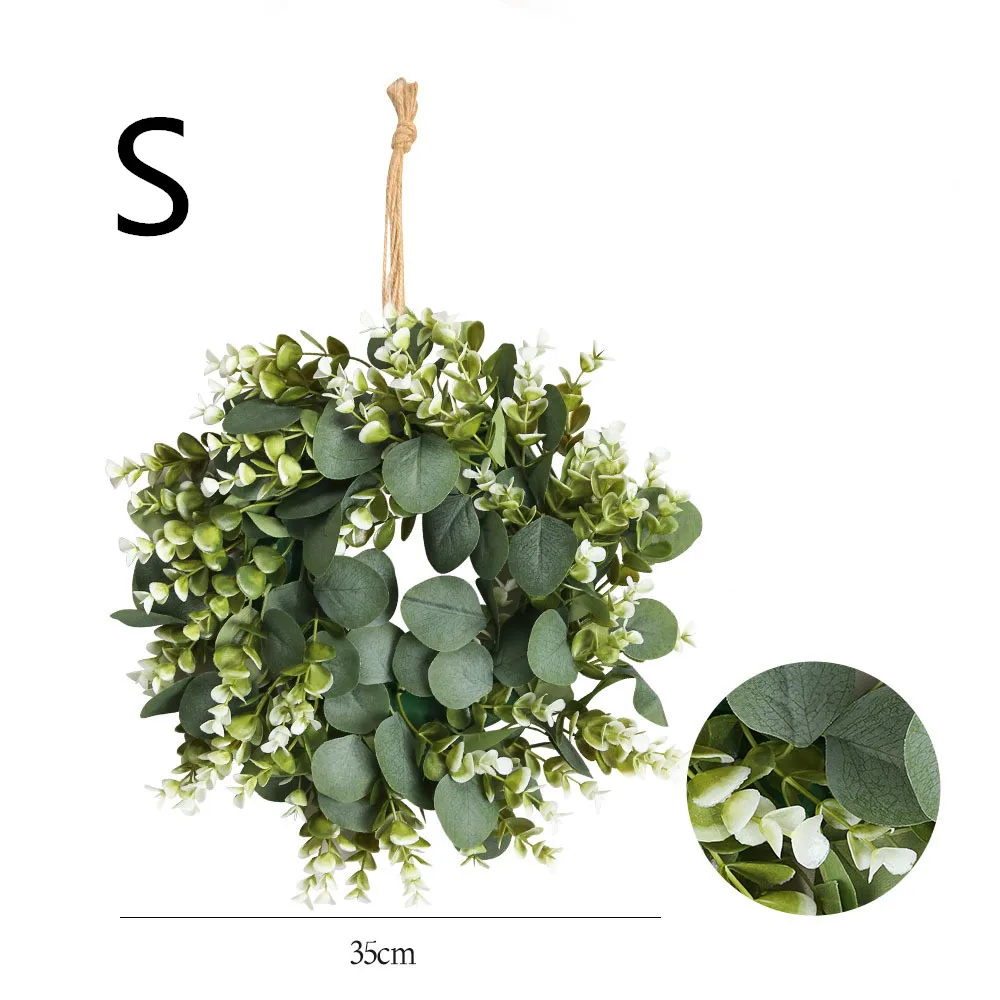 

Christmas Wreath DIY New Year's Decor Supplies Garlands Door Home Holiday Outdoor Decorations Centerpiece Ornaments Fake Plants