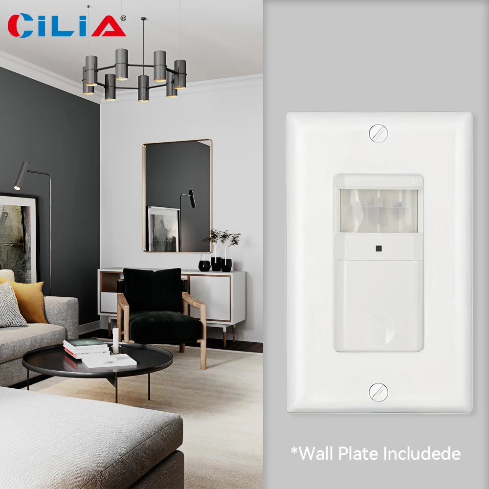 

CILIA PIR motion sensor light switch in the wall, multi-view occupation sensor switch, sensor switch needs neutral line