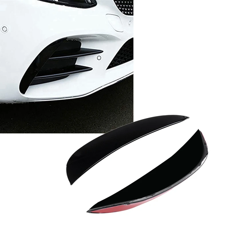 Front Bumper Splitter Bumper Splitter Side Vent Flap Fin Cover For Mercedes-Benz E Class W213 C238 E200 E300 E350 AMG 2016-2019