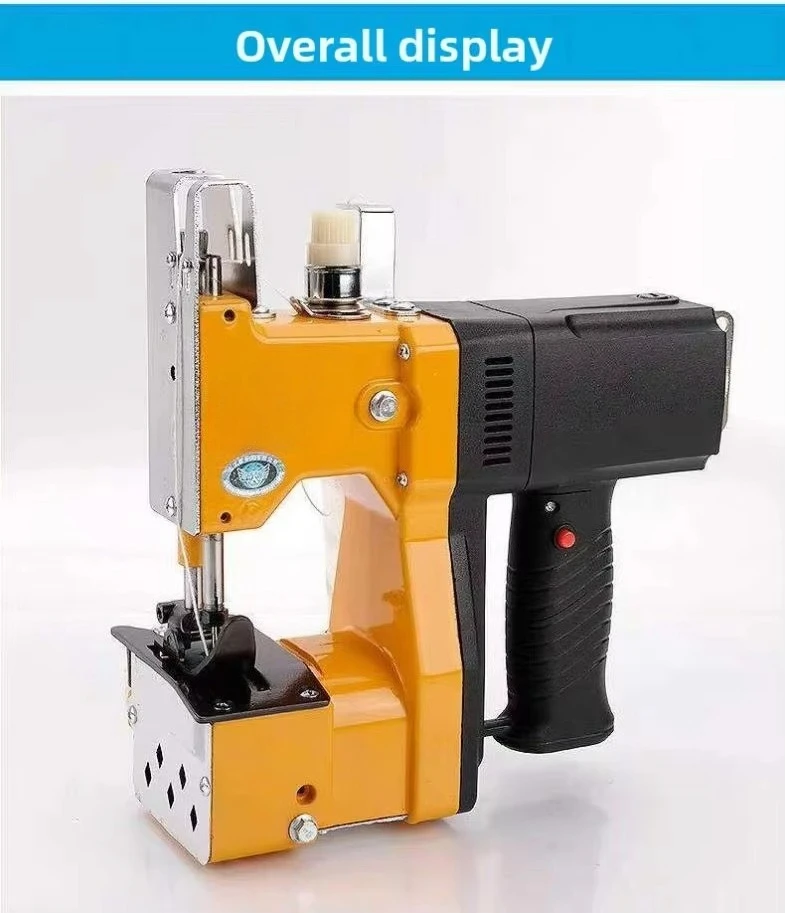 GK9-600 Portable Electric Sewing Machine Semi-Automatic Snake Skin Flour Rice Bag Fabric Sealer Brand New Bagging System