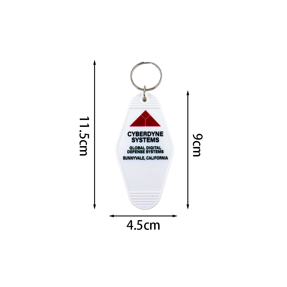 Cybeerdyne Global Defence T-1000 المفاتيح Sunnyvale كاليفورنيا كيرينغ الخيال العلمي فيلم مستوحاة موتيل مفتاح العلامة الملحقات المجموعة