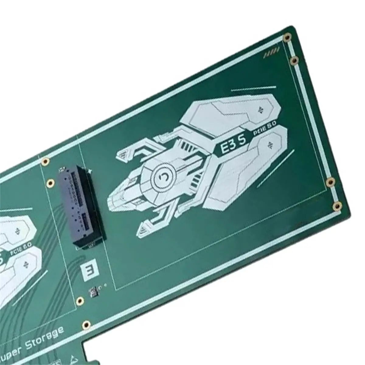 PCIe5.0 X16 to 4xE3.S SSD Expansion Card 512Gbps Ultra Speed EDSFF E3.S SSD Adapter Card Supports Software Arrays