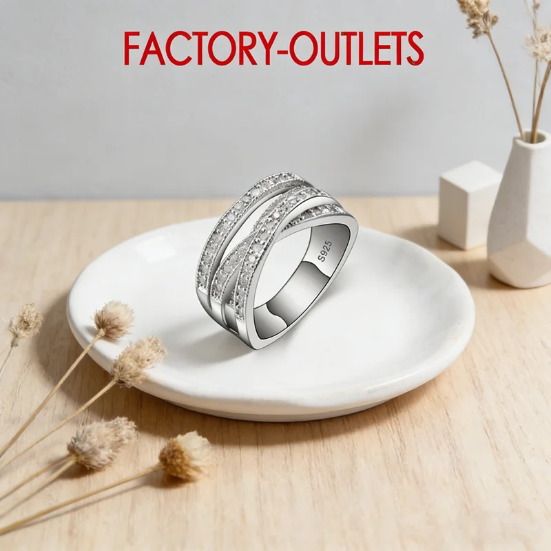 New Fashion Jewelry 925 Sterling Silver Trendy Bridal Set Cubic Zirconia Pave Setting Cross Design Women Girls Party Engagement