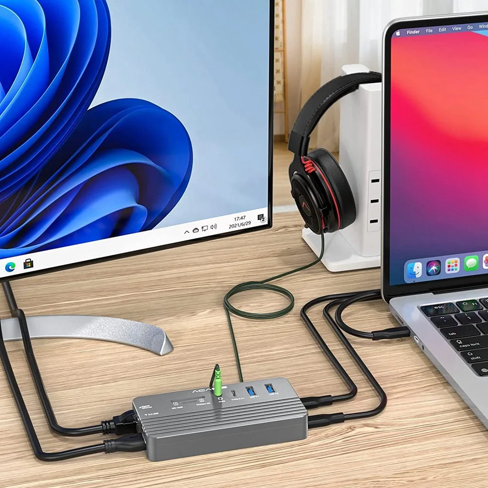 Imagem -06 - Acasis-docking Station para pc Usb-c Hub 10gbps M.2 Nvme e Sata Ssd Enclosure Compatível com Hdmi 100w pd 10 em 3.2