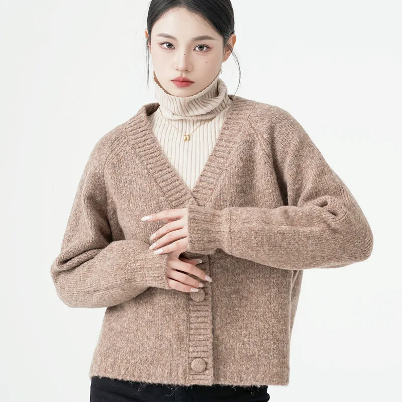 Autumn Winter New Sweater Women Loose Casual Temperament Commuting Long Sleeved Knitted Women' Cardigan Top Sweater Women's Coat