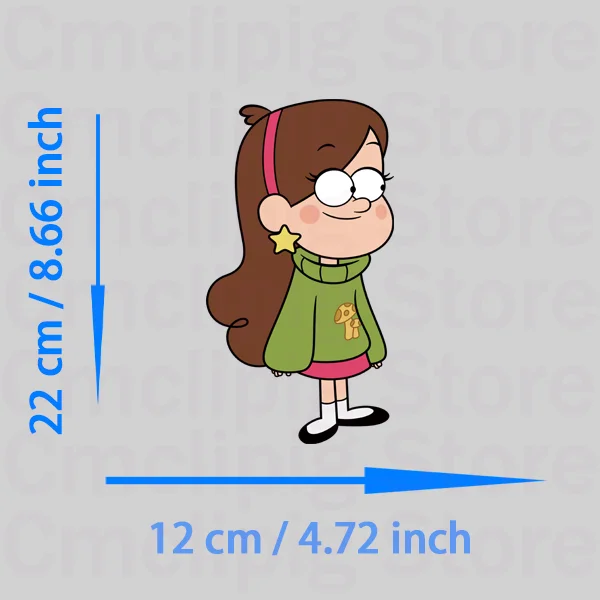 Gravity Falls Dipper Pines and Mabel Patches for clothes vinyl stickers DIY children stripes appliques Flex fusible transfer