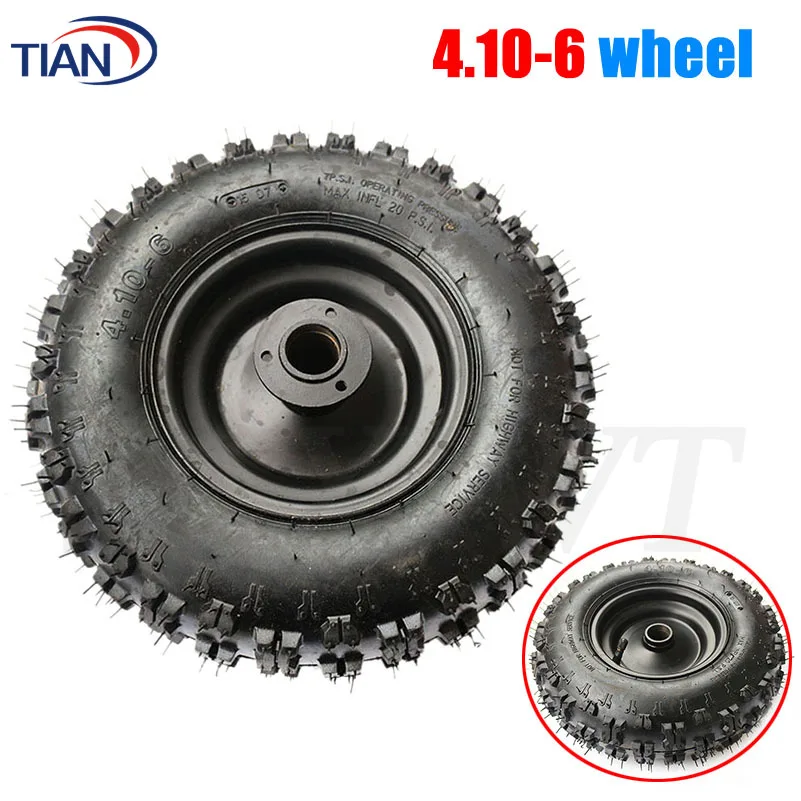 13 inch 4.10-6 Inch Hub Tires Snow Plow Butterfly Tyres 47cc For 49cc Small ATV Go Kart Mini Quad Bike Snowmobile Wheel Parts