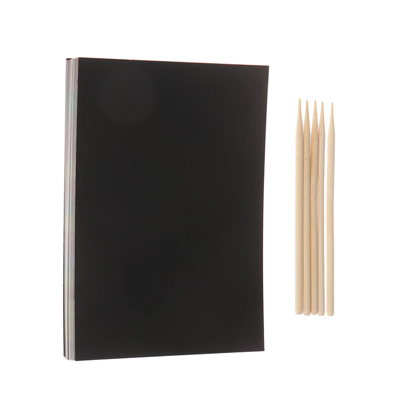 50 feuilles de papier d'art arc-en-ciel de couleur magique, bâtons de dessin pour peinture à la main