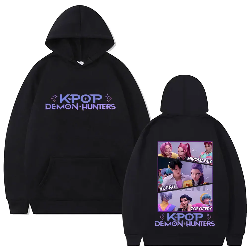 

Movie KPop Demon Hunters Hoodie Rumi Mira Zoey Pullover Saja Boys Hoodies Men Women Korean Fashion Oversized Hooded Sweatshirt