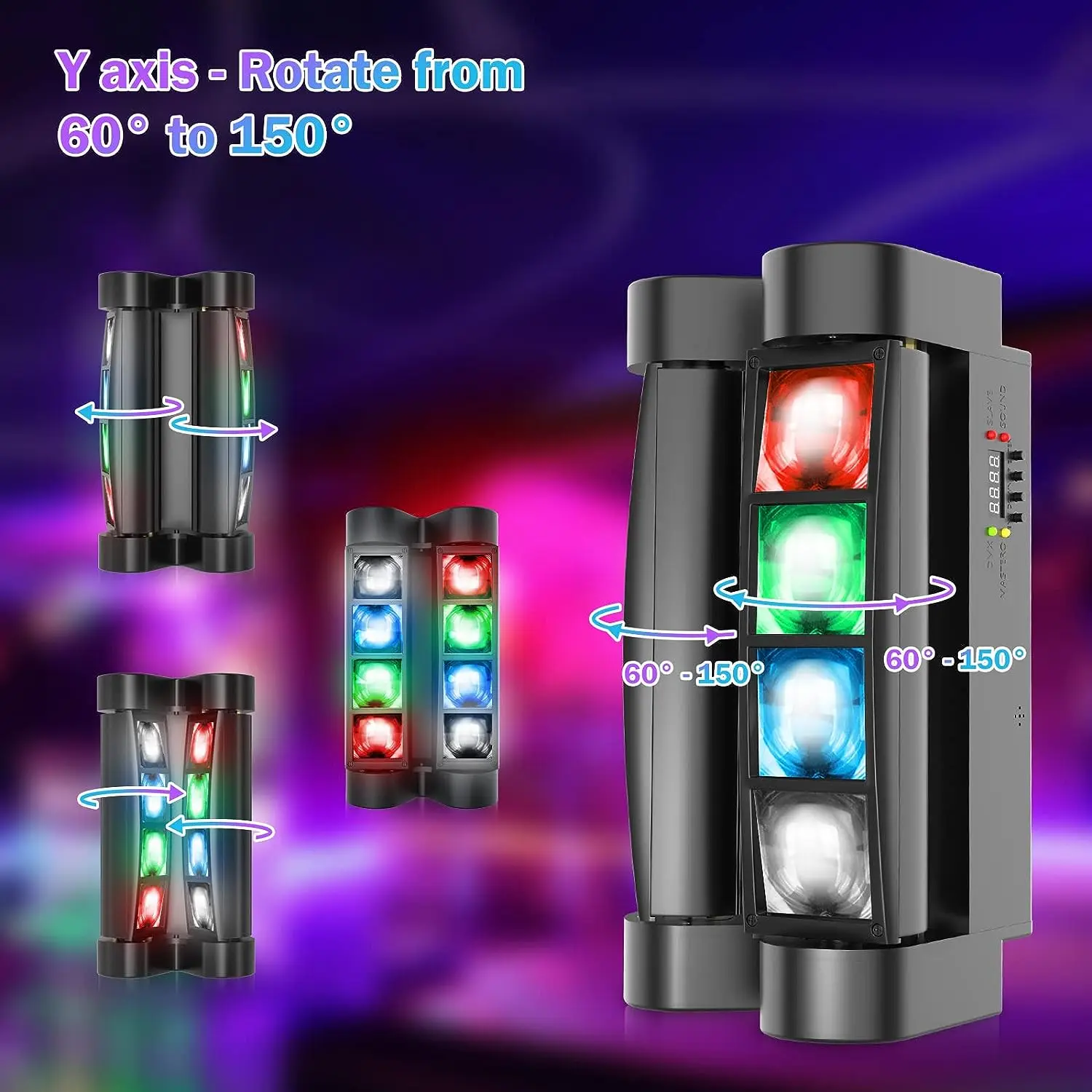 LED Moving Head 8×10W RGBW Stage Light LED Spider Beam Dj Light Application Disco Wedding Party Festival Show Nightclub Lights