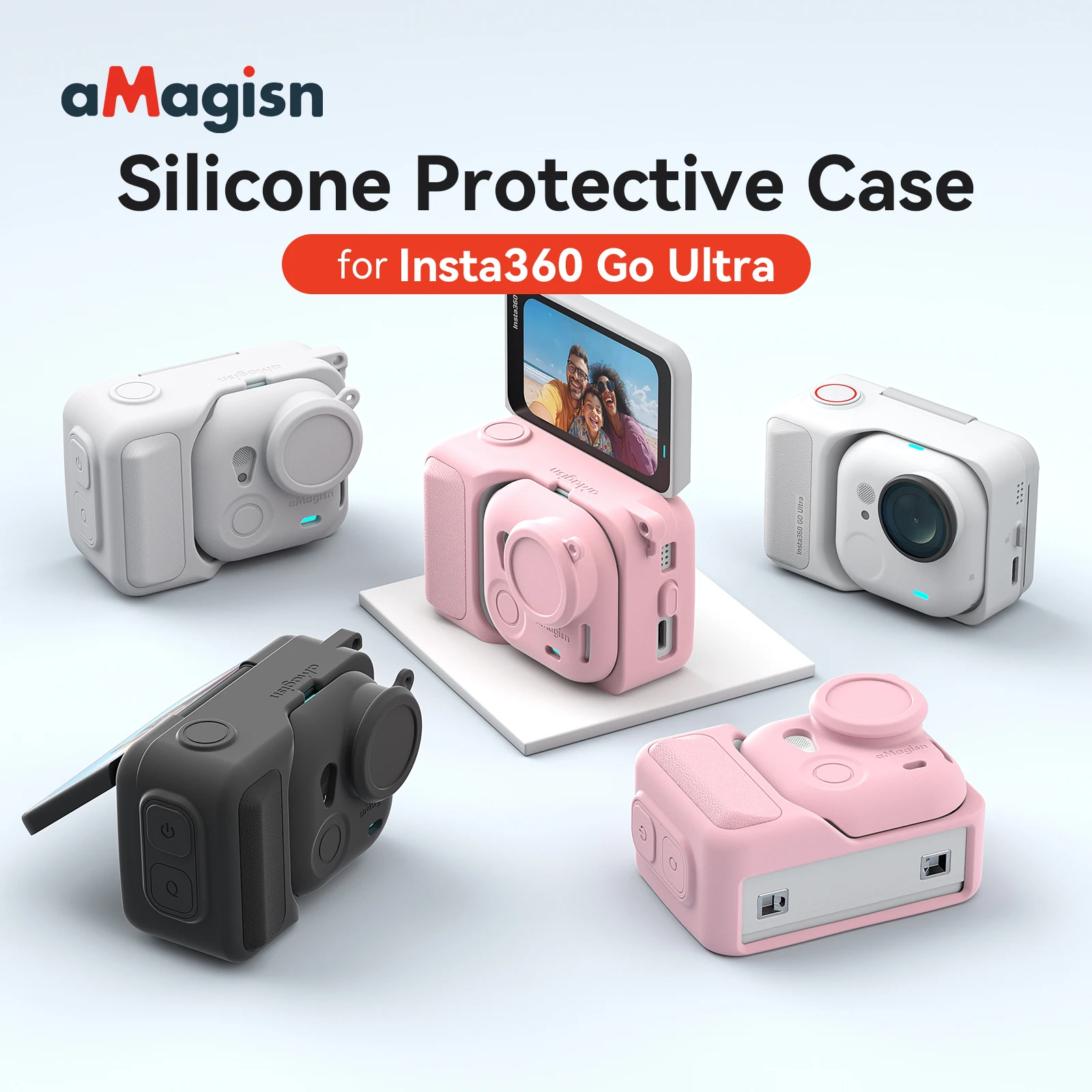 �y�Z�[�����zInsta360 Go Ultra �p�V���R���ی�P�[�X �I�[�����E���h�ی� ���h�~�P�[�X Insta 360 GO Ultra �A�N�Z�T���[�p