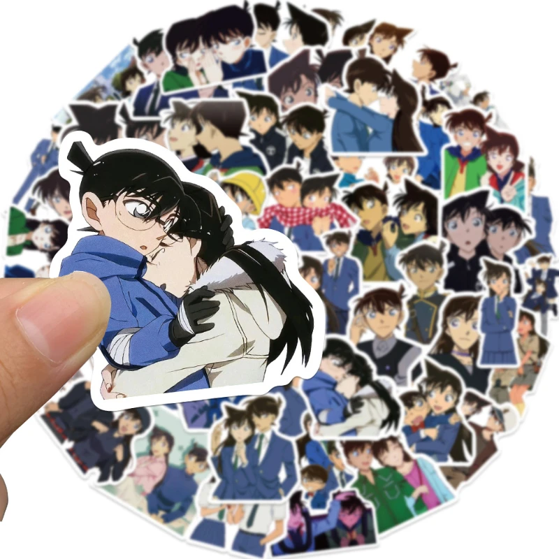 50/30/10PCS Kudou Shinichi Mouri Ran Popular Anime Cartoon Stickers Creative Waterproof Stickers DIY Mobile Phone Case Notebook