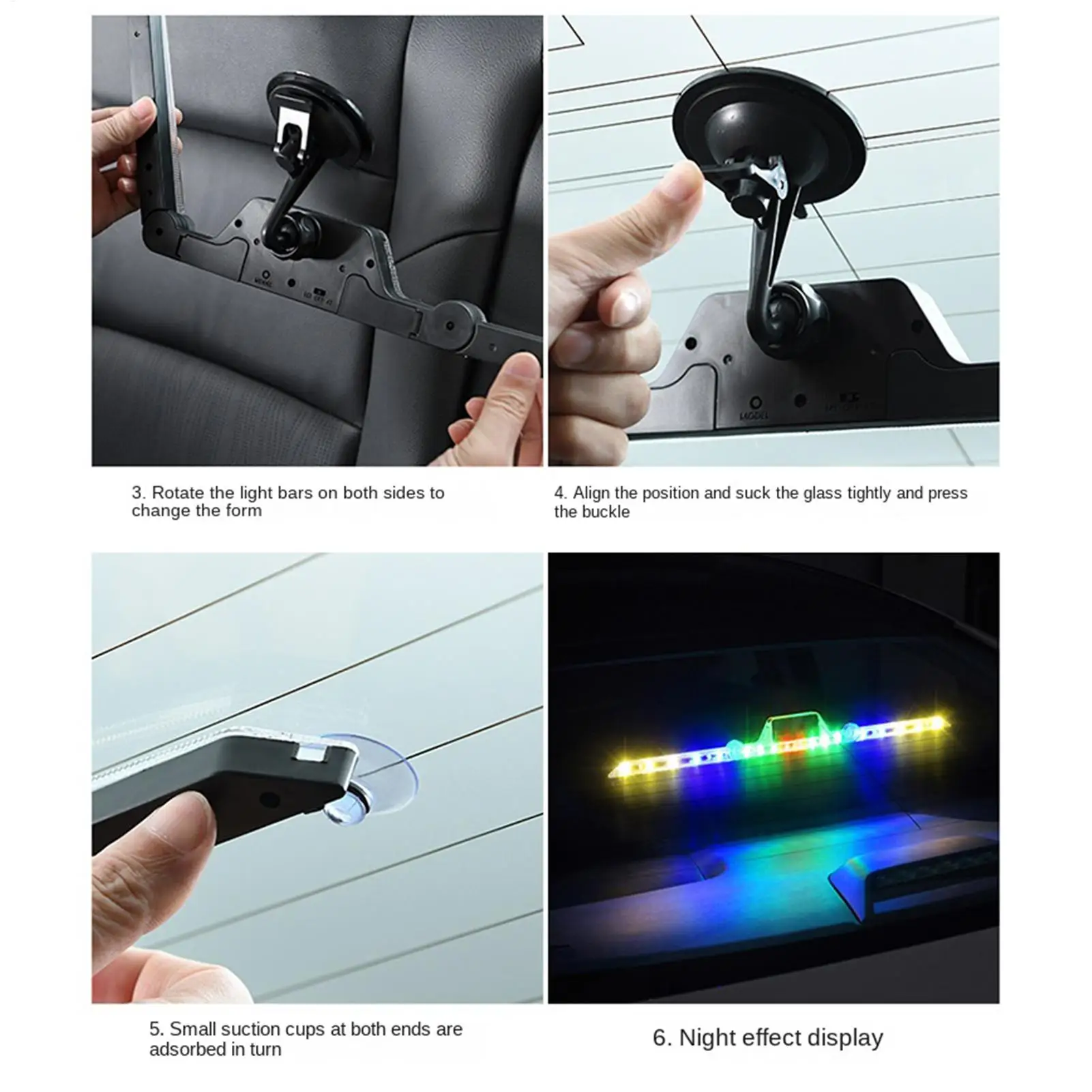 LED Strobe Lights Warning Triangle Lighting With Rotating Joints LED Strobe For Truck SUV Trailer Outdoor Highway Night Driving