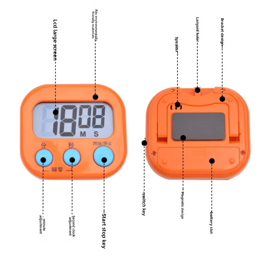 مؤقت البيض للأطفال، ساعة منبه، مؤقت بومودورو لدراسة الأدوات، أدوات المطبخ الرقمية البصرية، بار الطعام، حديقة المنزل #5