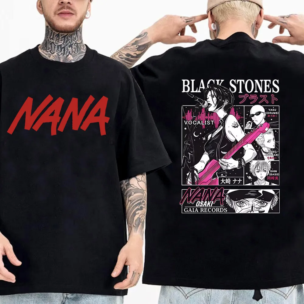 Anime Nana Osaki 인쇄 만화 애니메이션 티셔츠 남성용 반팔 코튼 고품질 하라주쿠 streetwear 패션 남성 티셔츠