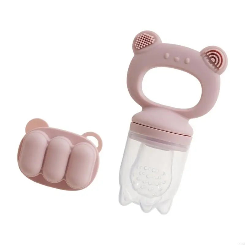 CORB Silicone Baby Fruit Feeder with Ice Tray for Health and Teething Relief