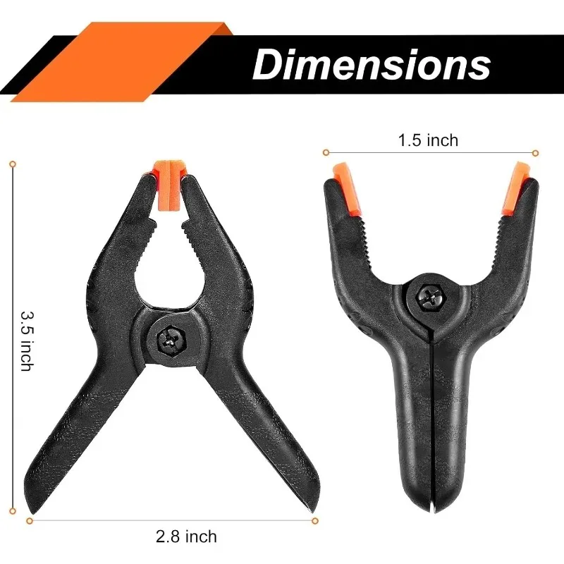 10pcs Plastic Nylon Adjustable Woodworking Clamps Wood Working Tools Spring Clip Carpentry Clamps Outillage Menuiserie