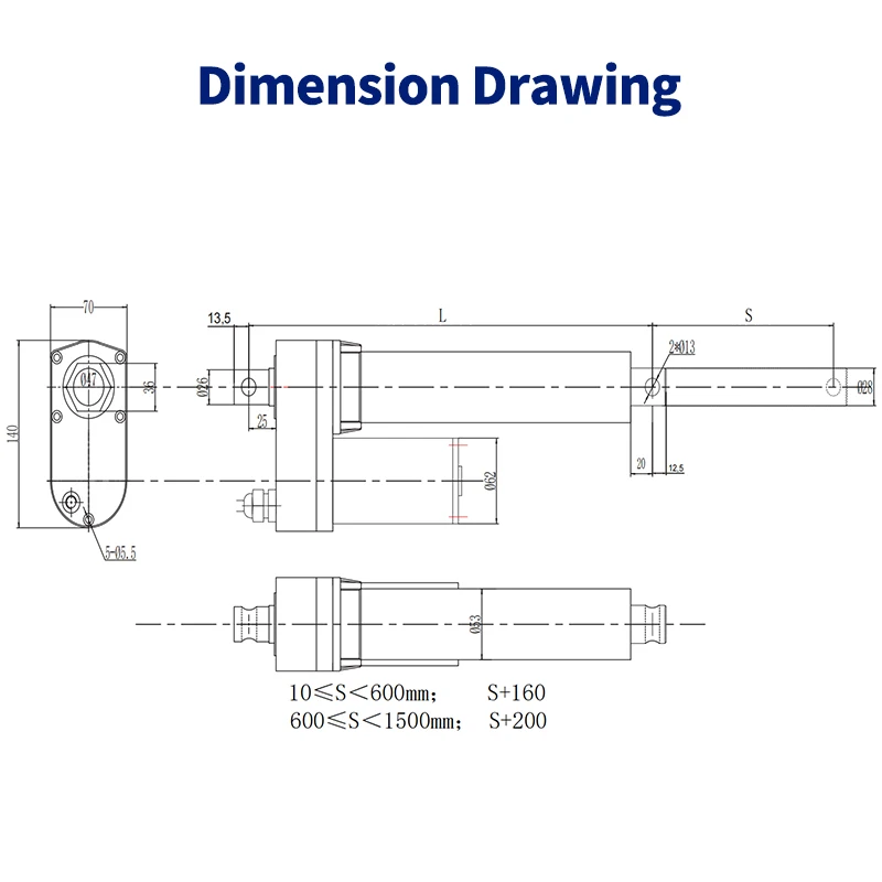SMSAN IP68 مقاوم للماء 12 فولت المحرك الخطي 1200N 100 مللي متر 300 مللي متر 500 مللي متر 850 مللي متر 1000 مللي متر السفر جهاز تعقب للطاقة الشمسية الباب التحرك 40 مللي متر/ثانية