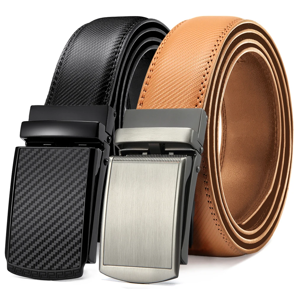 Famous Brand Business Belt Men Top Quality Genuine Luxury Leather Multiple Belts Colors Automatic Available for Jeans 115-135cm