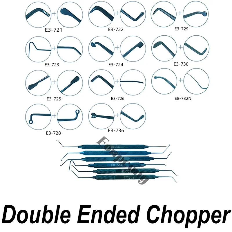 Double Ended Phaco Chopper Angled Spatula Singer Sweep Capusule Polisher Ophthalmology Chopper
