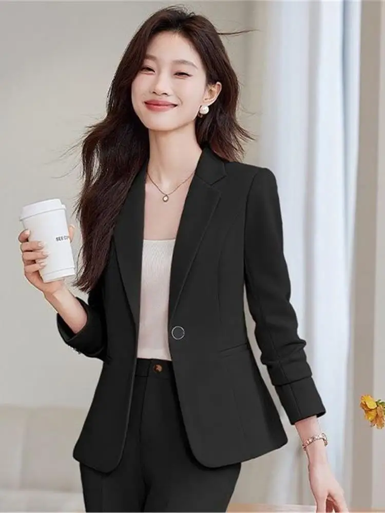 

Bla ort Suit Jaet Women's Spring Autumn 2025 New Small Size Profional Aosphere Slim Fit Suit Set Pants