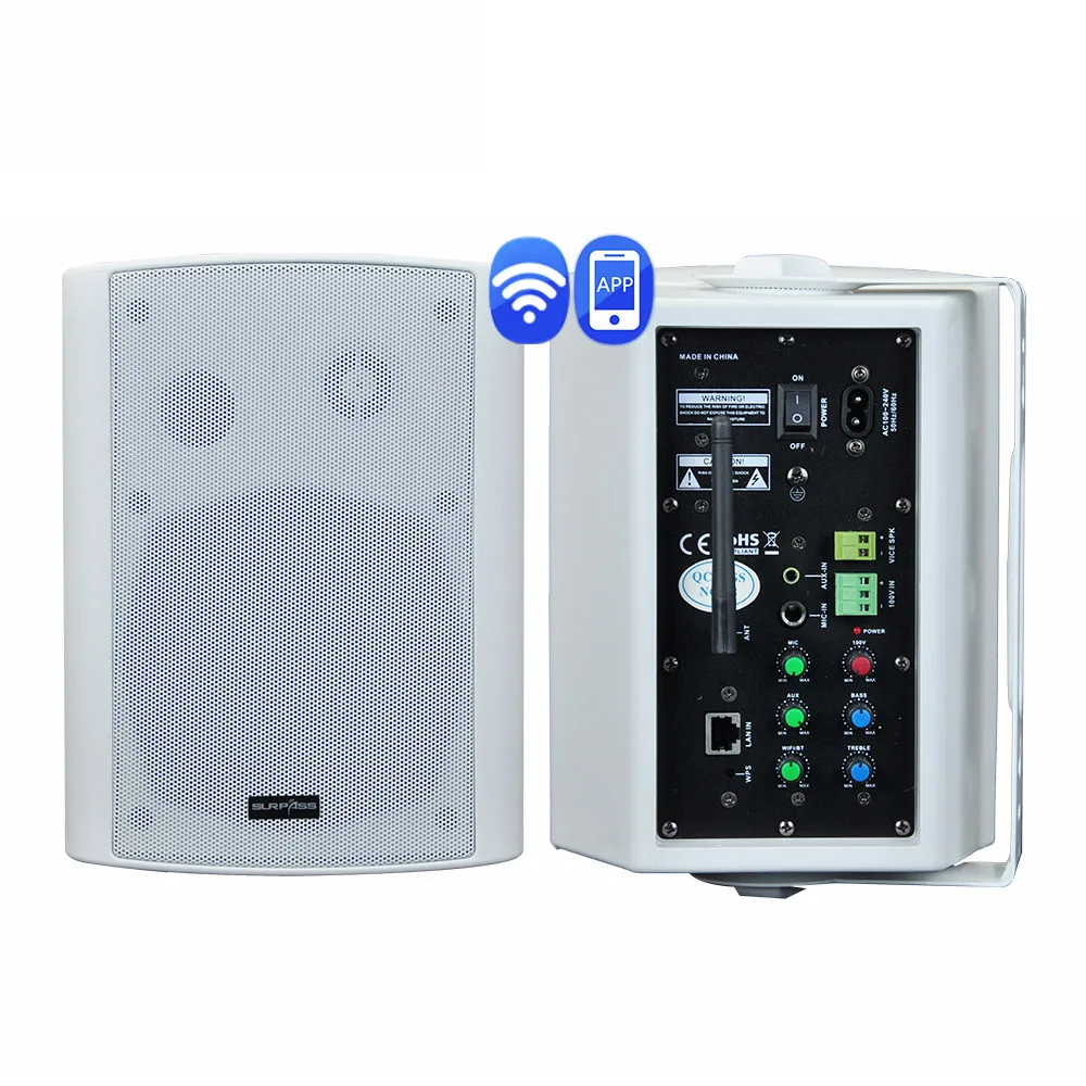 WF525 Surpass Public Address System Wireless Multi-function 5.25 Inch Two Way Active WiFi IP Network  Wall Mount Speaker
