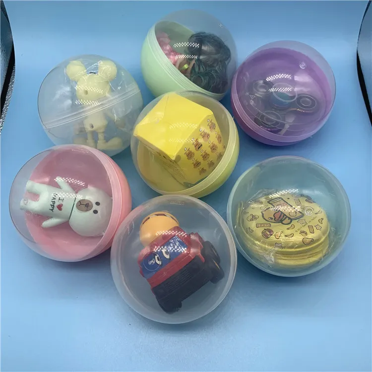 1 pz 100mm Macaron trasparente sorpresa capsula mista giocattolo capsula bambola trasparente modello di auto bambola giocattolo giocattolo per bambini regalo casuale