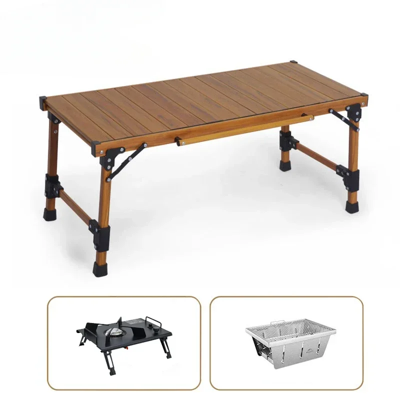 Lohascamping Camping IGT BBQ Grill Table with Stove / grate Picnic Outdoor Folding Removable Wood for Backpacking Fishing Table