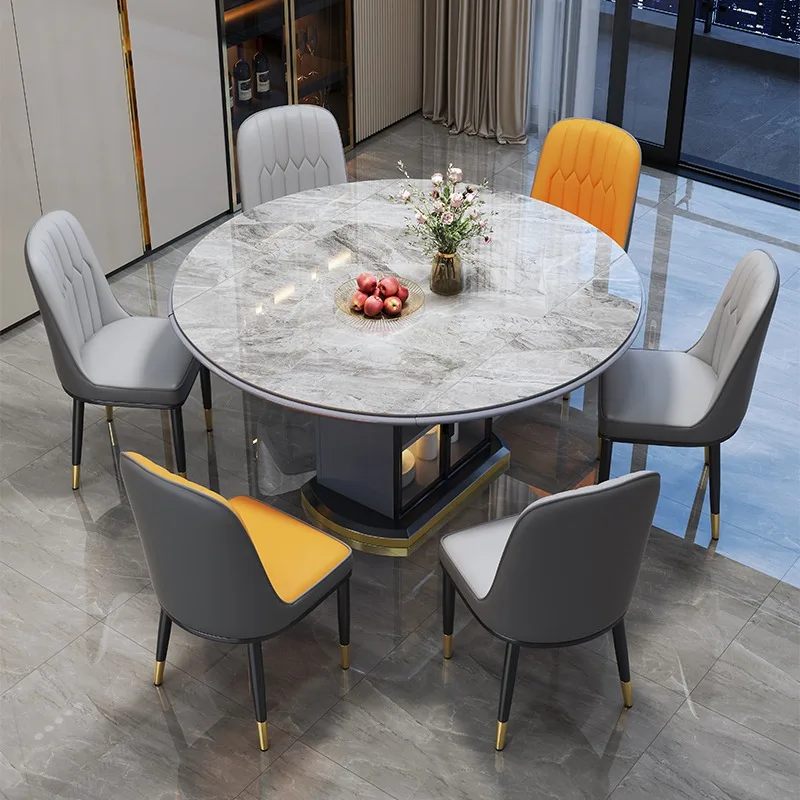 Modern Mobile Design Fashion Popular Nordic Small Apartment Dining Table Folding Chairs Combination Household Home Furniture