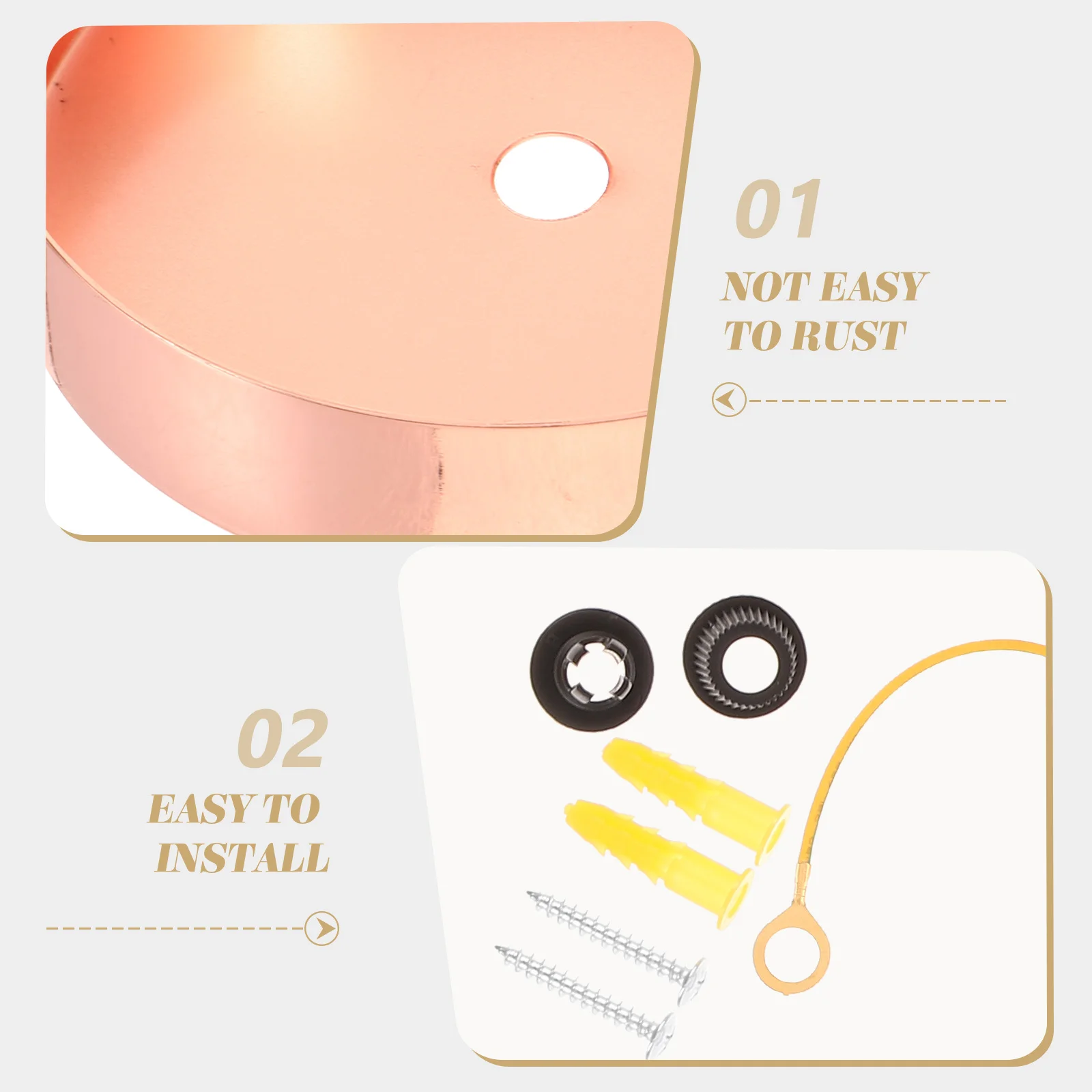 1 set Ceiling Light Cover Plate Iron Round Canopy Kit Rust-Resistant For Pendant Chandelier Mounting Modern Light Fixture Decor