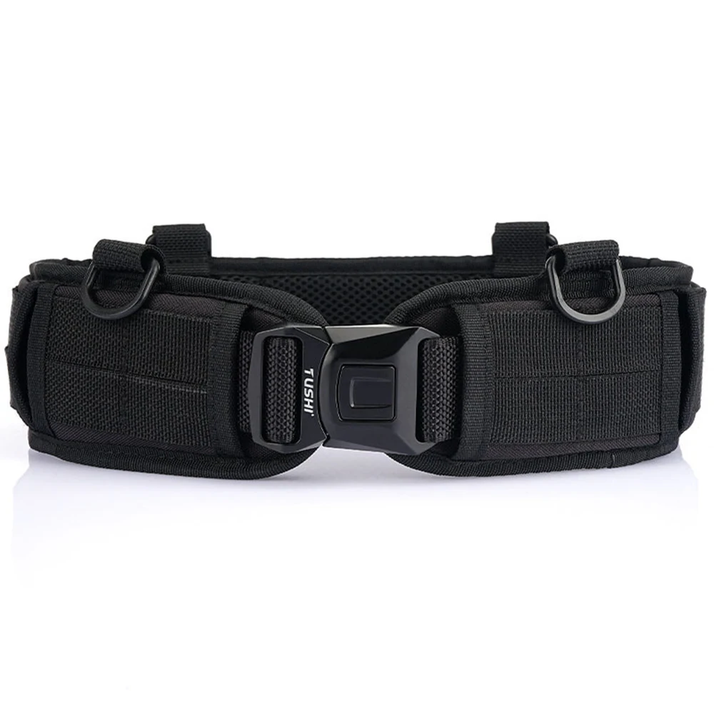 TUSHI Tactical Bison Style Outdoor Molle Waist Seal Inner And Outer Belt Quick Detach Metal Buckle Lightweight Military MC Belt