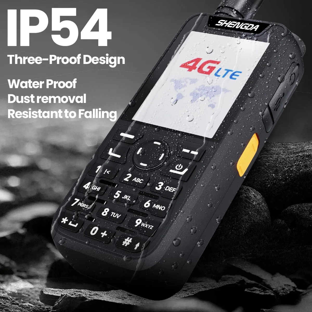 젤로 무전기 SD-T99 4G POC 5000KM 블루투스 GPS SOS LCD 디스플레이 무선 연결 고음질 출력 안드로이드 9 플래시라이트