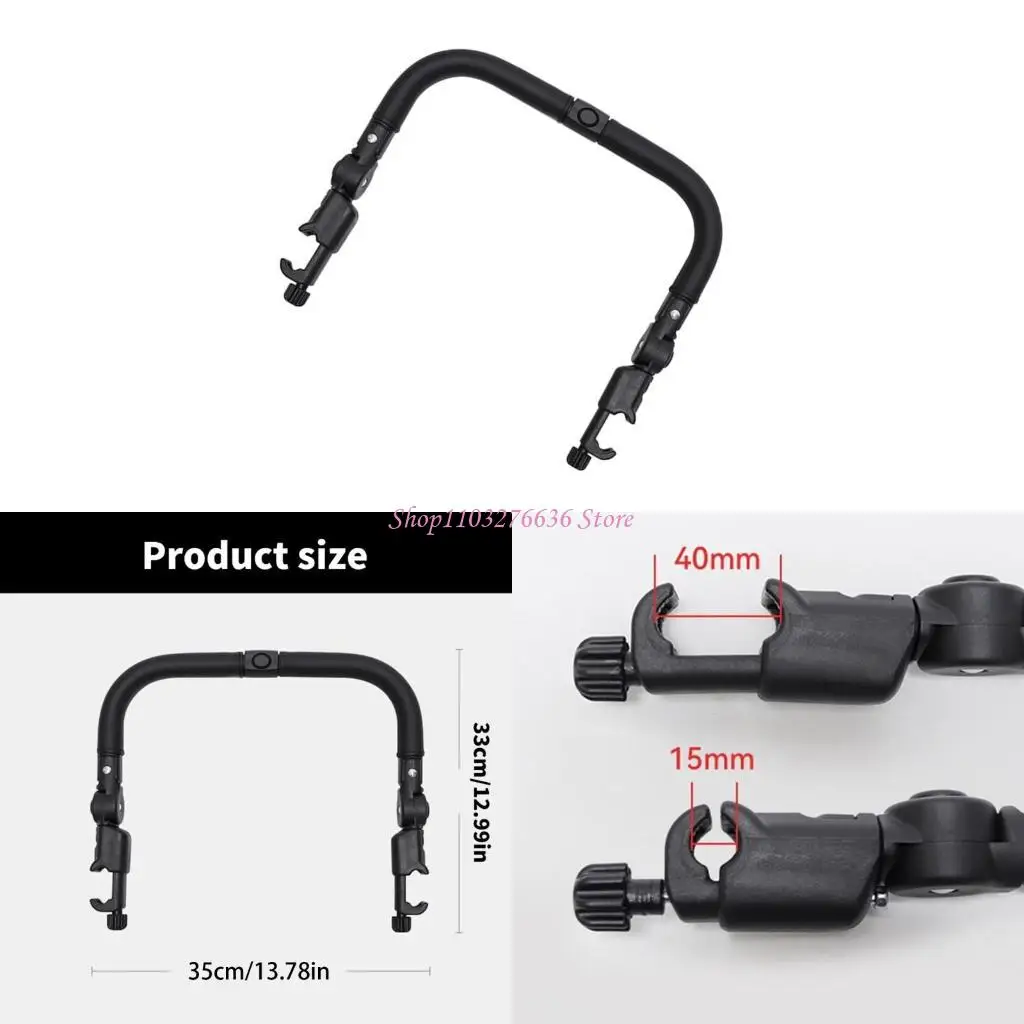 

R6FD Baby Strollers Bumper Bar Replacement Handle Crossbar Pram Armrest Universal Adjustable Handlebar Fit Most Pushchair