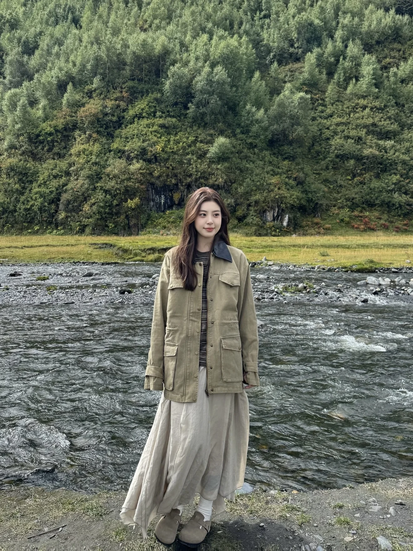 

Оригинальная американская рабочая куртка TheLike в стиле барн, цвета хаки, с воротником, с большими карманами, для женщин, прямого кроя, короткая верхняя одежда