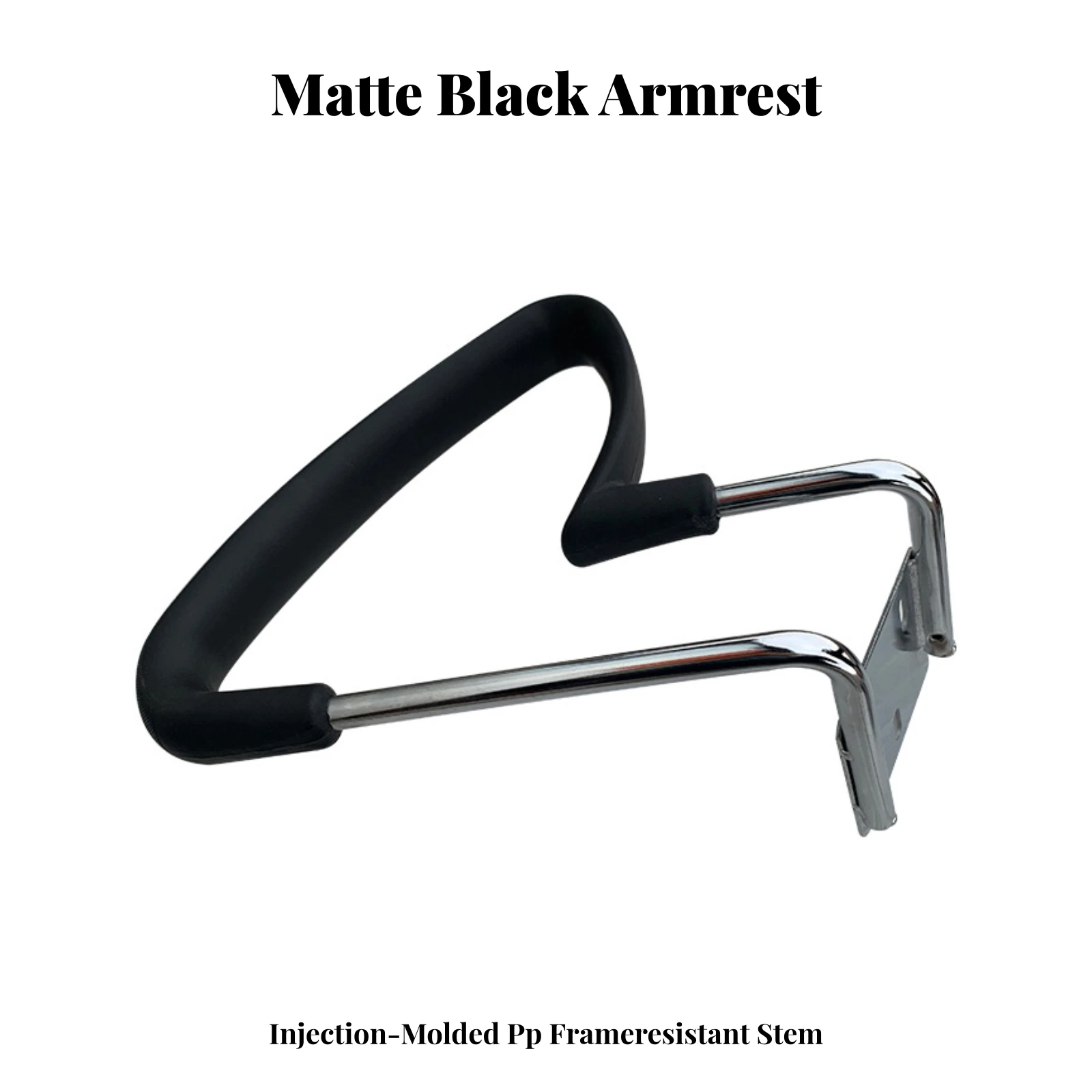 Office Chair Armrest with Metal Rods Contoured Office Chair Armrest Replacement Replacement Arm Pads Sturdy Hardware Heavy Duty