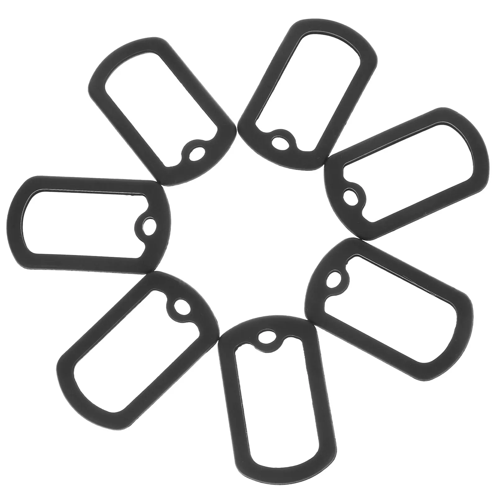 

12pcs Black Silicone Dog Tag Silencer Protector Outdoor Cover Standard Size Noise Reducer Edges Protection Pet Supplies