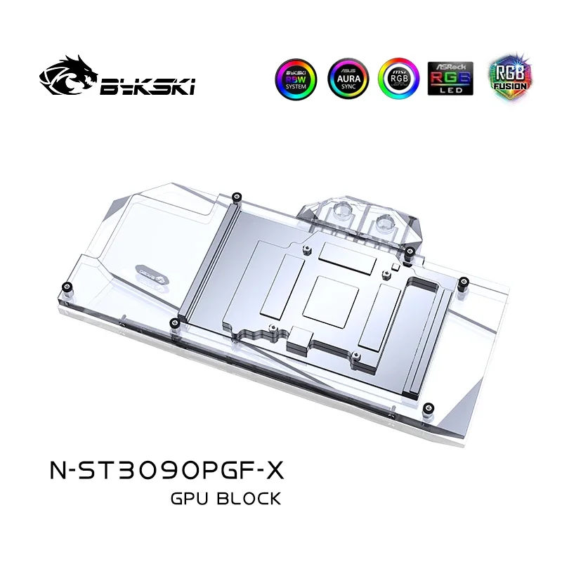 Imagem -03 - Bykski-radiador de Cobre de Cobertura Completa Uso de Bloco de Água para Zotac Gaming Rtx 3090 Núcleo Amp Holo Holo Extremo Cartão Gpu N-st3090pgf-x