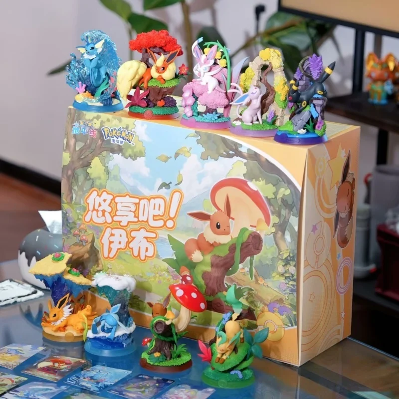 

Оригинальный набор Funism Pokémon Blind Box Youxiang Bar: Портативная фигурка Eevee третьего поколения, Девочка-фея