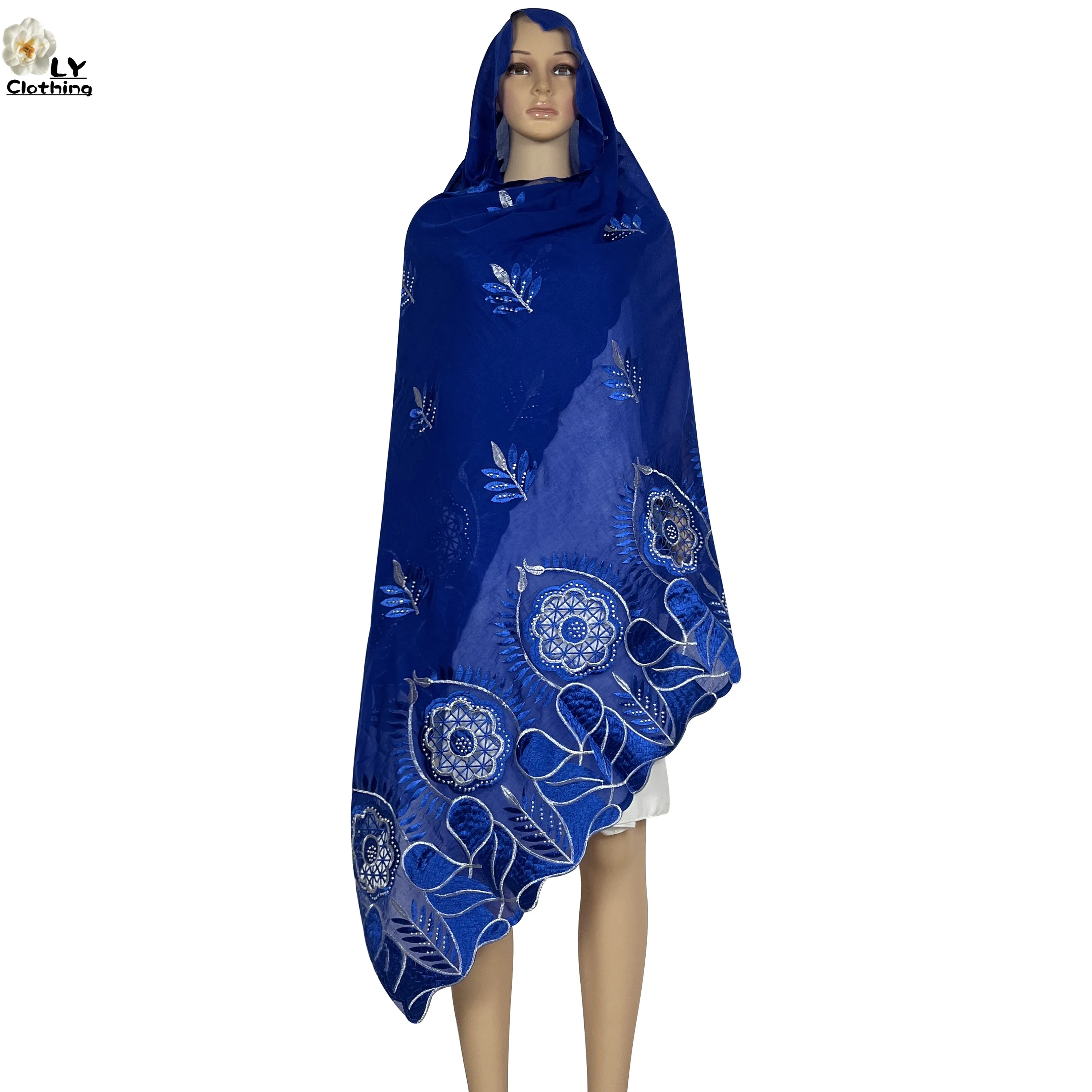 2024 nuova vendita calda moda musulmana Femme sciarpa 100% cotone grande sciarpa 200cm * 100cm donne africane Hijab sciarpa Dubai sciarpa islamica