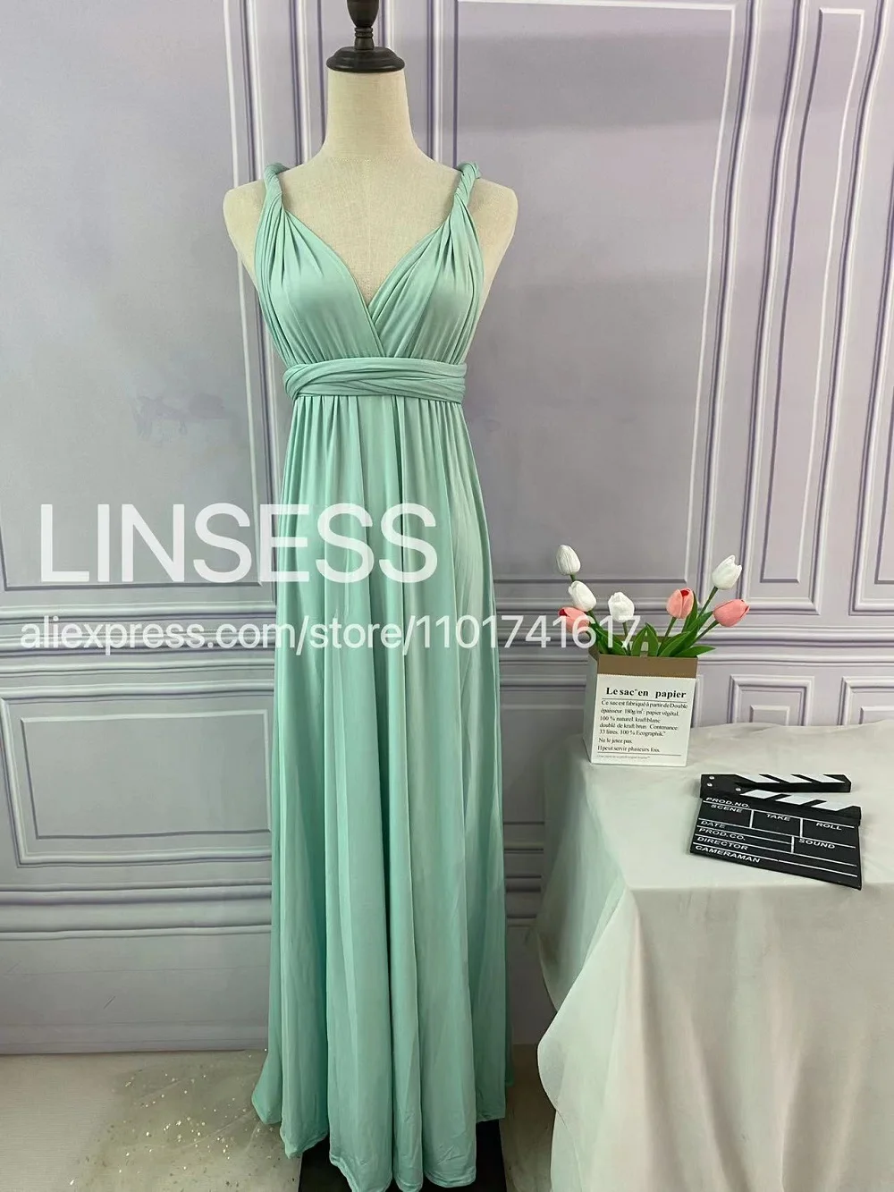 Roest Bruidsmeisje Jurk Infinity Multiway Maxi Bruidsmeisje Jurk Formele Wrap Trouwavond Jurk Bruiloft Cocktail Floor Length