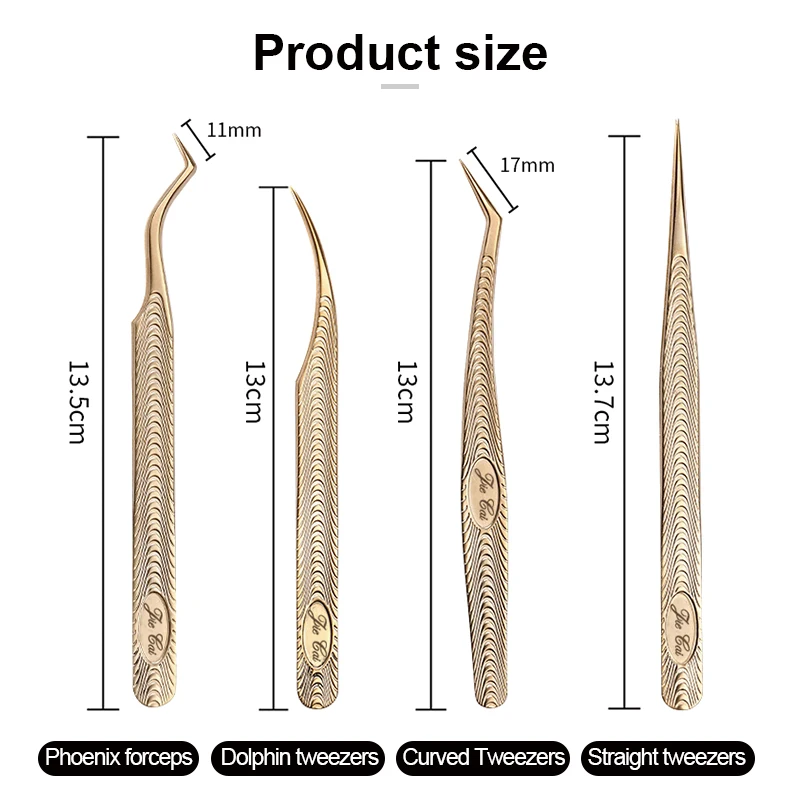 Grafted eyelash tweezers, specialized eyelash clippers for hairdressers, Chinese style golden feather clip, phoenix clip, dolphi