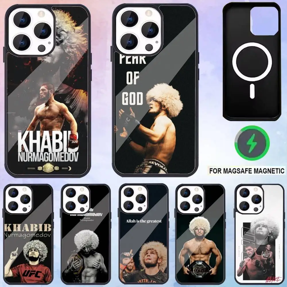 

Khabib Nurmagomedov Phone Case For iPhone17,16,15,14,13,12,11 Plus,Pro Max Magnetic Magsafe Wireless Charging