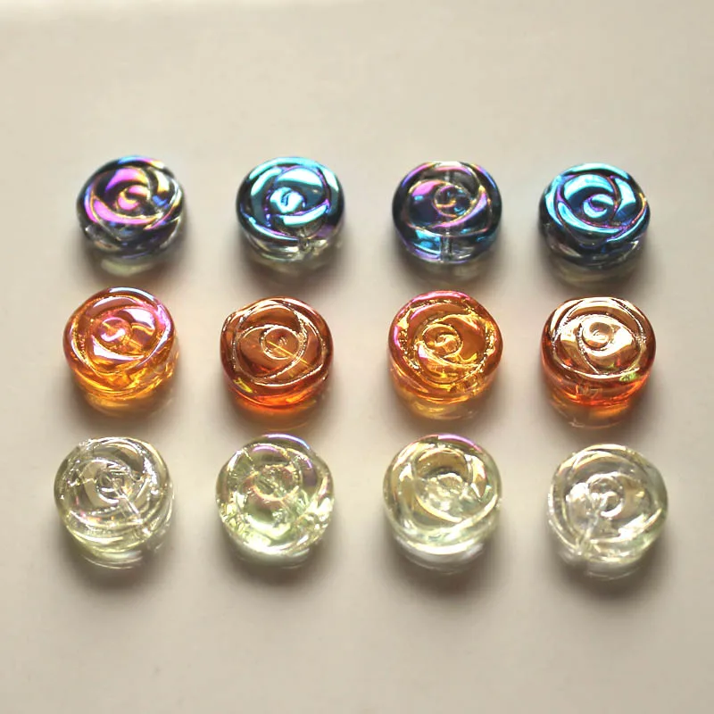 StreBelle – perles plates et rondes en cristal, 10mm, 90 pièces, motif Rose, artisanat, pour la fabrication de bijoux, accessoire de vêtements, bricolage