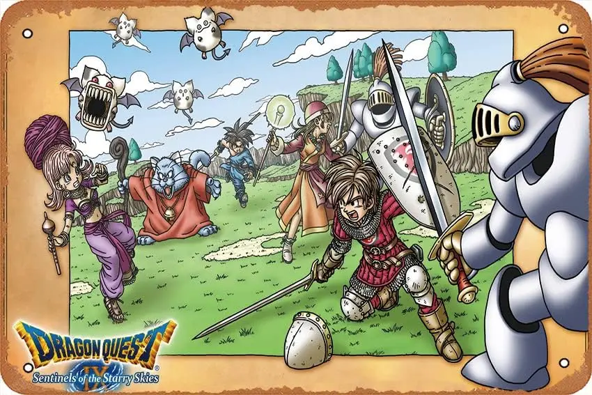 Dragon Quest Ix: Sentinels Of The Starry Skies, Dragon Quest, Video Game Metal Tin Sign Home Decoration Bar Cafe Club Wall Decor