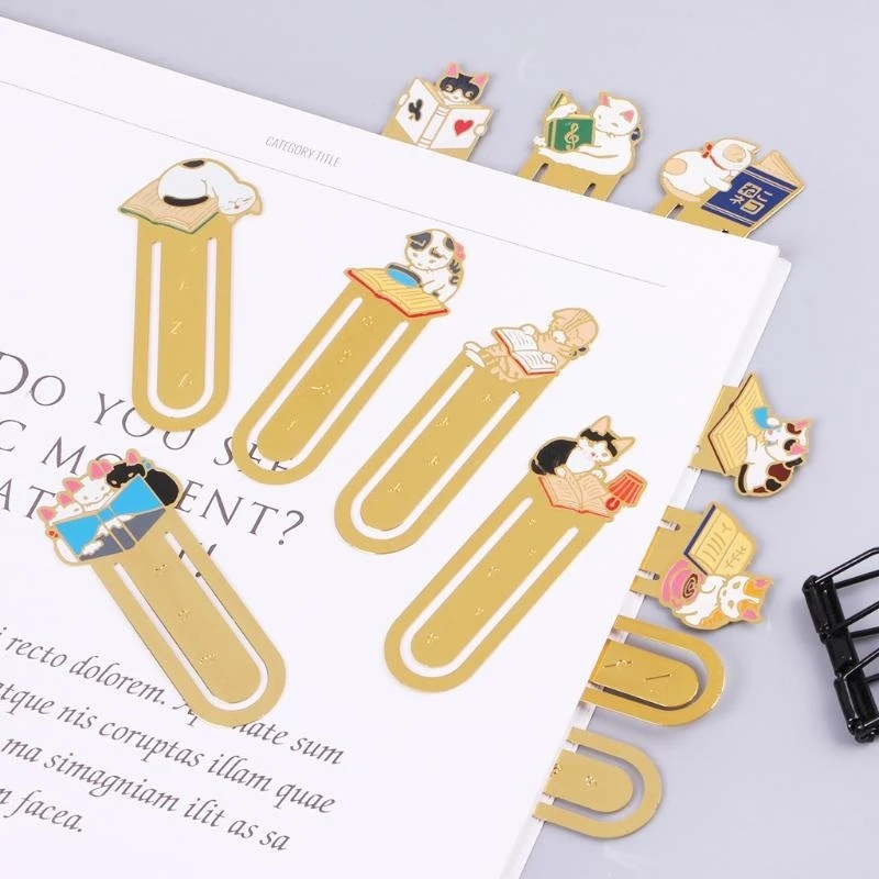 W89C للرسوم المتحركة Creative for Cat Metal School School Supplies Studen