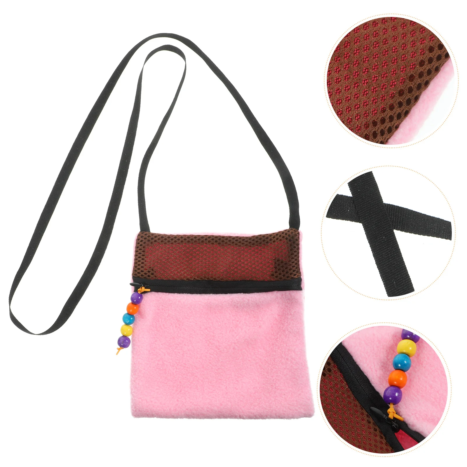 

Hamster Carrier Breathable Small Animal Travel Bag Compact Lightweight Adjustable Shoulder Strap Portable Hamster Holder Outdoor