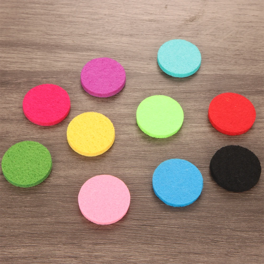 Suitable for 30mm Perfume Locket Jewelry Findings Accessories Round Shiny 22mm Polyester Felt Pad Spacers