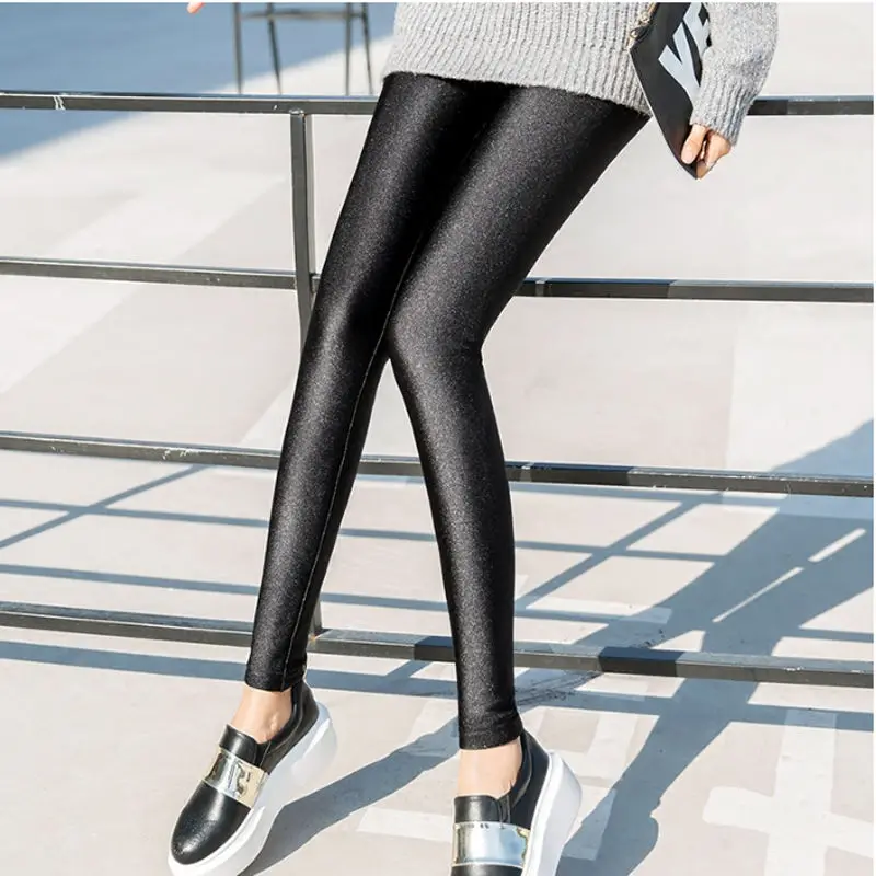 Leggings Women Aesthetic3XL Fashion Thickening High Stretchy Elastic Waist Elegant Skinny Ladies Casual Trousers Ins Hot Sale